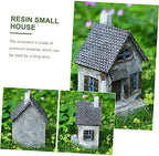 Garden House Shape Decor Resin Small House Miniature Home Outdoor Decoration - Image 6
