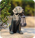 Solar Resin Dog Statue - Garden Art Figurine Dog for Yard Patio Lawn Balcony Decor, Home Houses Holiday Lighting, Outdoor Decoration, Unique Birthdays Ideal Gifts for Mom Grandma Women Wife Sister by Vlyrofea