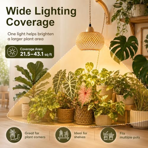 Wall Mounted Grow Lights for Indoor Plants with Timer, Hanging Light - Image 4