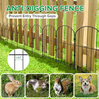 VANCASTLE Decorative Garden Fence 25 Panels, Total 26ft (L) x 24in (H) Rustproof Metal Wire Fencing Border Animal Barrier, Flower Edging for Landscape Patio Yard Outdoor Decor, Arched - Image 5