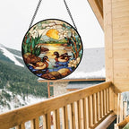 Stained Glass Window Hanging Duck Pond Suncatcher Gifts for Women 12" - Image 3