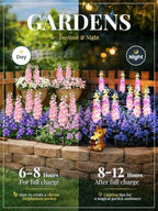 GIGALUMI 3 Pack Solar Delphinium Flowers Outdoor, 2 Modes, Pink - Image 4