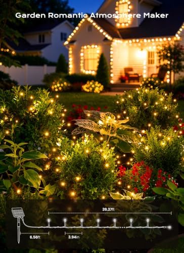 Minetom 6PC 240FT Christmas Outdoor Solar String Lights Waterproof 600 LEDs - Image 5