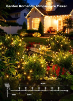 Minetom 6PC 240FT Christmas Outdoor Solar String Lights Waterproof 600 LEDs - Image 5