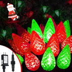 Connectable C6 Christmas Lights Outdoor String 78FT 240 LED Red Green by EEW