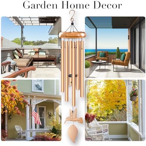 Wind Chimes for Outside, Hummingbird Memorial Wind Chimes Gifts, Windchimes Outdoors, Unique Sympathy Wind Chimes Gifts for Loved one Mom Dad, Home Garden Decor. - Image 7