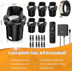 Low Voltage Landscape Lighting Kit, 2200K-6500K Well Lights 6Pack - Image 6