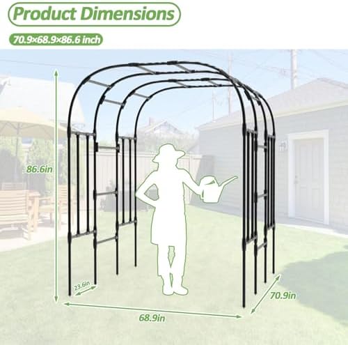 Garden Arch Trellis - 69"L*71"W*87"H, Trellis for Climbing Plants Outdoor - Image 2
