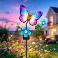 EDOF Solar Garden Lights Solar Butterfly with Sparkling Light-Up Wings Multi-Color Changing,Waterproof Colorful Butterfly Decor,Birthday Gifts Women Mom,Decorative Figurine for Yard Porch Patio Lawn by EDOF