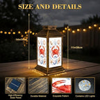 Solar Lantern Outdoor Waterproof Watercolor illustrations marine animals octopus seahorse crab starfish Garden Decor LED Hanging Solar Lights Tabletop Lamp Gifts for Women Mom Outside Yard Patio Porch - Image 2