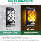 Solar Flame Lights Outdoor, Fire Effect Wall Lanterns, 6 Pack - Image 4