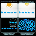 Landical 200 Pcs Glow in the Dark Rocks for Garden,Dark Blue,1.8 Inch - Image 3