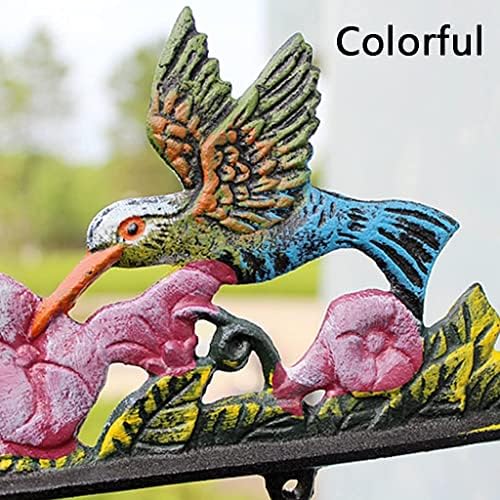 Cast Iron Doorbell Wall Bell Indoor Outdoor Din Cast Iron Doorbell with Welcome Sign Hummingbird Dinner Bells Farmhouse Wall Bell Hanging Bell Home Decoration Doorbell - Image 4