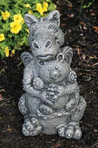 Massarelli's Little Darling Dragon Baby 'Teddy' - Solid Cast Stone Garden Statue - a Great Home or Garden Gift Idea - Durable, Lifelike Sculpture - Fun Exterior and Interior Art by Unknown