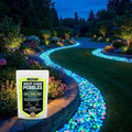 Glow-in-the-Dark Colorful Garden Stones - Luminous Solar-Powered Pebbles for Walkways, Landscaping, Planters, and Fish Tank Decor - Nighttime Outdoor Decoration (Blue, 400 Count) Yellow 600 by Unknown