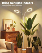 Bamworld Grow Lights for Indoor Plants, 2 Head Full Spectrum Plant Lights - Image 3