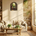 Cozy Library Window Acrylic Suncatcher 8 Inches, Fall Decoration Indoor Outdoor, Bedroom Porch Decor, Stained Glass Effect Window Hanging, Reading Room Ornament, Book Lover Gift for Her - Image 6