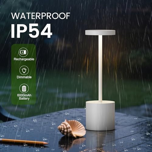 Cordless Table Lamp Rechargeable,Battery Powered LED Outdoor Table Light - Image 4