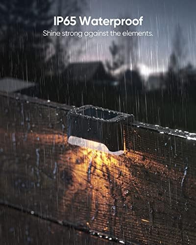JACKYLED Solar Deck Lights, 16 Pack IP65 Waterproof Fence Step Light Brown - Image 5