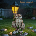Solar Owl Statue, Fake Owl Family Outdoor Waterproof Garden Owl Decor - Image 6