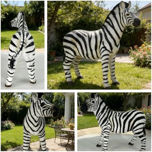 18.31"H Simulated Zebra Garden Statue Resin Outdoor Decor Animal Sculpture - Image 5