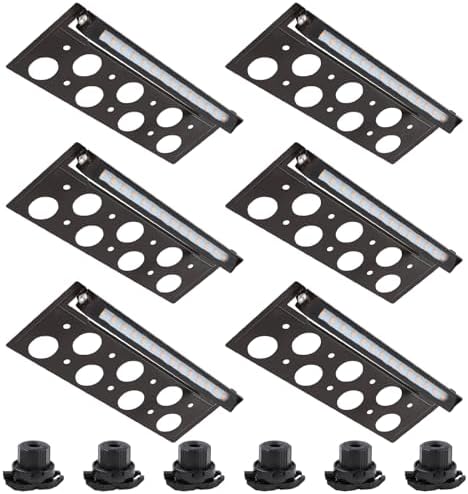 Energetic 7 Inch Retaining Wall Lights, Outdoor LED Step Lights, 4W Low Voltage Landscape Lighting, Waterproof Hardscape Lighting, 12V-24V AC/DC, 3000K Warm White, with Wire Breakers, FCC, 6 Pack by EENERGETICLIGHTING