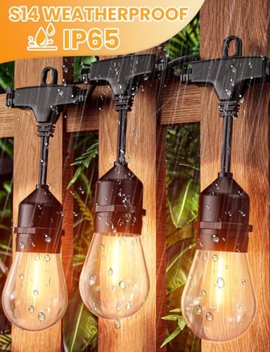 Svater Outdoor String Lights 50 FT Outside LED Patio Light E26 Waterproof - Image 3