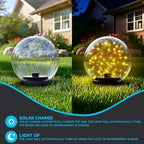 uuffoo 2-Pack Solar Floating Pool Lights Ball Solar Powered LED Flickering that Float Globe Lights Water-Resistant IP66 for Swimming Pool Decor Pond Garden Party - Image 2