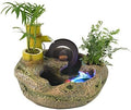 Carved Decorative Resin Fountain Creative Resin Desktop Fountain Desktop Waterfall Aquarium Flowerpot Home Office Club Decoration Gifts for Indoor and Outdoor Fountain Offices (Color : B) by Unknown