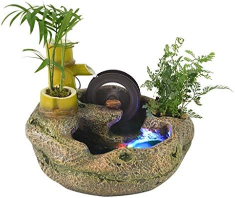 Carved Decorative Resin Fountain Creative Resin Desktop Fountain Desktop Waterfall Aquarium Flowerpot Home Office Club Decoration Gifts for Indoor and Outdoor Fountain Offices (Color : B) by Unknown