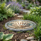 Magnolia Garden 10-Inch Seashell Stepping Stone - Faux Stained Glass Coastal Scallop Shell Garden Stone, Weather-Resistant Resin Pathway Accent, Ocean Beach House Outdoor Yard Decor & Walkway Plaque - Image 4