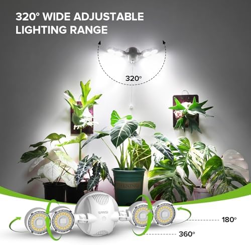 SANSI Wall Mounted Grow Light, 30W Dual Head Full Spectrum with Remote - Image 3
