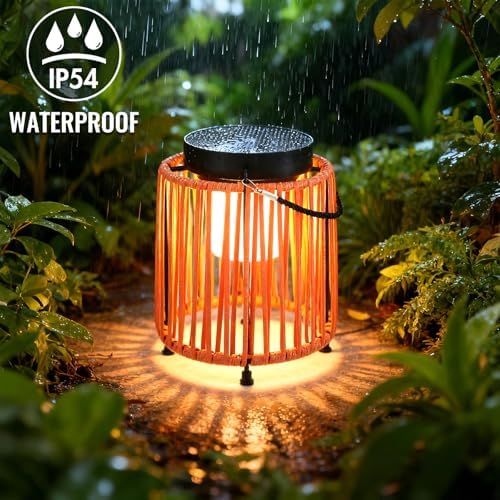 Outdoor Solar Lantern for Patio Waterproof, Rechargeable Table Lamp - Image 6