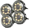 NUOBESTY 4Pcs LED Solar Ground Lamps Black Plastic Metal Waterproof by NUOBESTY