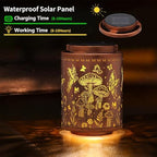 Solar Lanterns Outdoor Waterproof Mushroom Butterfly Garden Decor Gifts for Women Mon Grandma Metal Hanging Solar Lights Decoration for Outside LED Lanterns for Yard Patio Lawn - Image 2