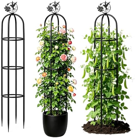 Elegant Outdoor Garden Trellis for Climbing Plants with 100% Premium Metal by Vsoke
