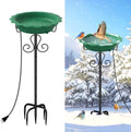 Heated Bird Baths for Outdoors, 100W Heated Birdbath Outside Winter, Green by Webuys