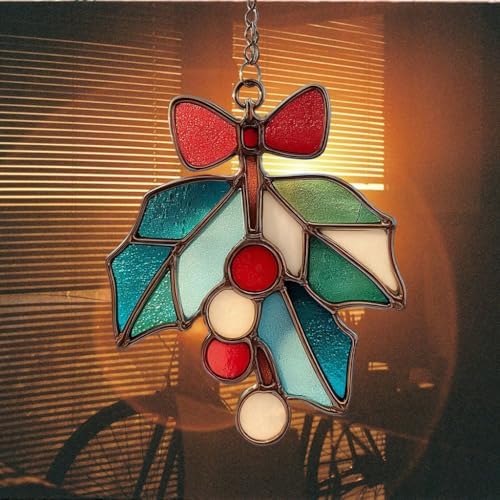 Mistle Toe Mosaic Style Acrylic Suncatcher - Image 7