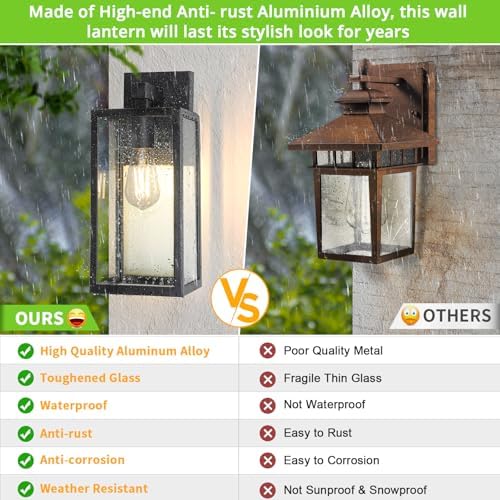 MAXvolador Outdoor Wall Light Fixtures, Exterior Waterproof Wall Lanterns - Image 4