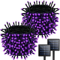 YIQU 2 Pack 144 FT 400 LED Solar Halloween Lights String Outdoor Purple by Halloween