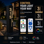 Custom Solar Address Sign, Personalized Lighted House Number Pillar - Image 7