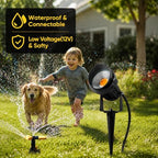 5W Low Voltage LED Landscape Lights,12V/24V AC/DC Landscape Lighting,Outdoor Lawn Tree Flag Spotlights with Spike Stand,IP65 Waterproof Garden Pathway Lights (8 Pack Warm White with Connector) - Image 4