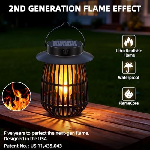 Gen2 Solar Flame Lanterns Halloween Solar Lights for Outdoor Decorations - Image 2