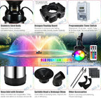 Goldlife Pond Fountain Aerator F4 With 4 RGB Lights 1HP 750W Floating Pump - Image 3