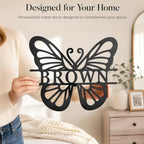 Custom Metal Sign Customized Metal Butterfly Wall Decor Sign Butterfly Wall Sign - Image 2
