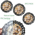 Garden Path Stepping Stone-12 inch Round Therapeutic Massage Stones,3pcs Outdoor Decorative Stone Mats for Yard Pathway, Non-Slip Acupresure Floor - Image 3