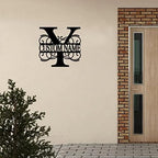 Metal Sign Y Custom Name Initial Letter Monogram Country Long Lasting Steel Metal Wall Decor Art Sign Modern Metal Door Hanger Sign for Patio Patio Decor Wedding Gift 24 Inch - Image 6