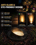 RGBW Low Voltage Landscape Lights, 10W Color Changing LED Well Lights with 40 Connectors, IP68 Waterproof Outdoor In-Ground Lights for Pathway Garden Yard Tree, 12V-24V (10 Pack) - Image 4