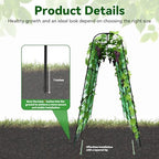 Cucumber Trellis for Raised Bed with Plastic Coated Steel Pipe-63"*50",Blk - Image 2