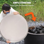 VEVOR Fire Pit Cover Lid, Compatible with The Solo Stove Bonfire 27" Portable Firepit Spark Screen,Stainless Steel Metal Cover, Wood Burning and Camping Stove Accessory, for Outdoor Patio Backyard - Image 6